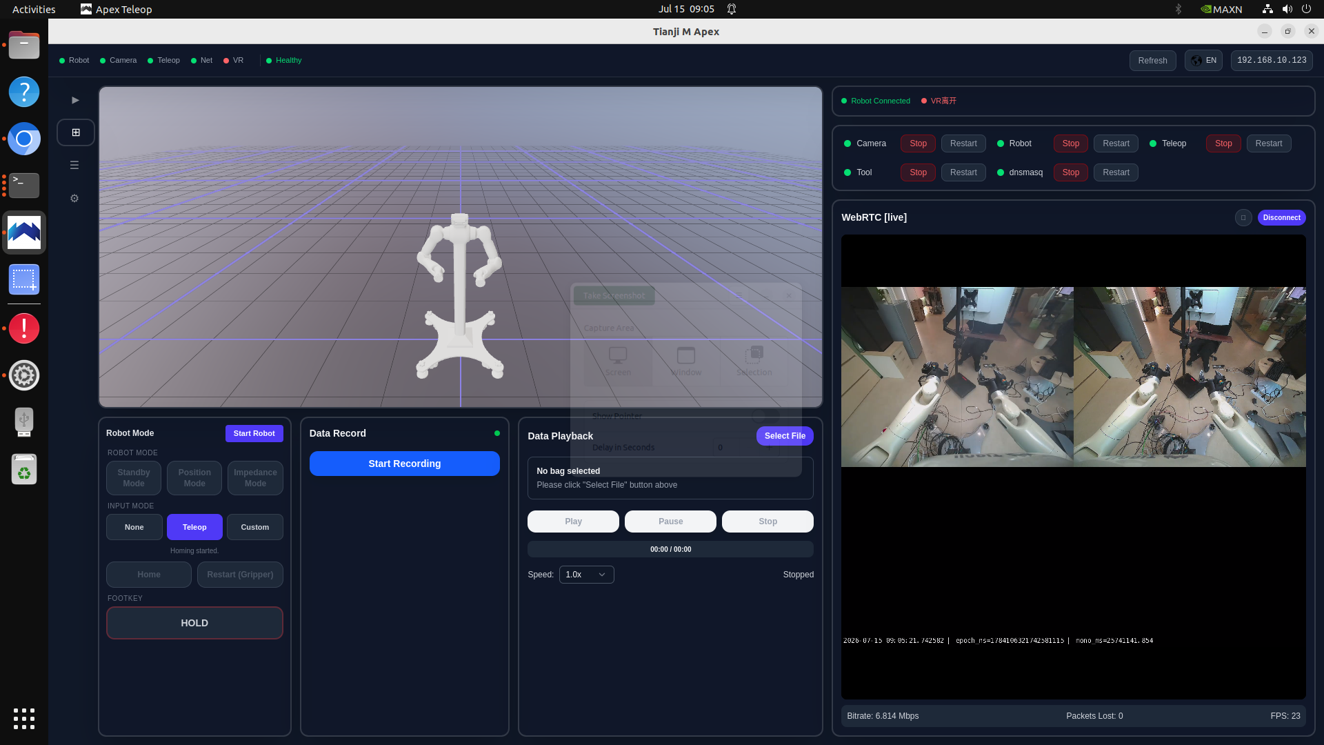 Four-tile camera view