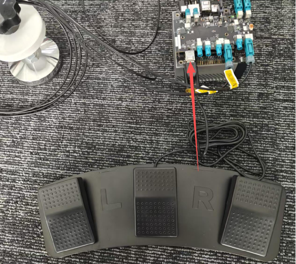 Foot pedal connection example
